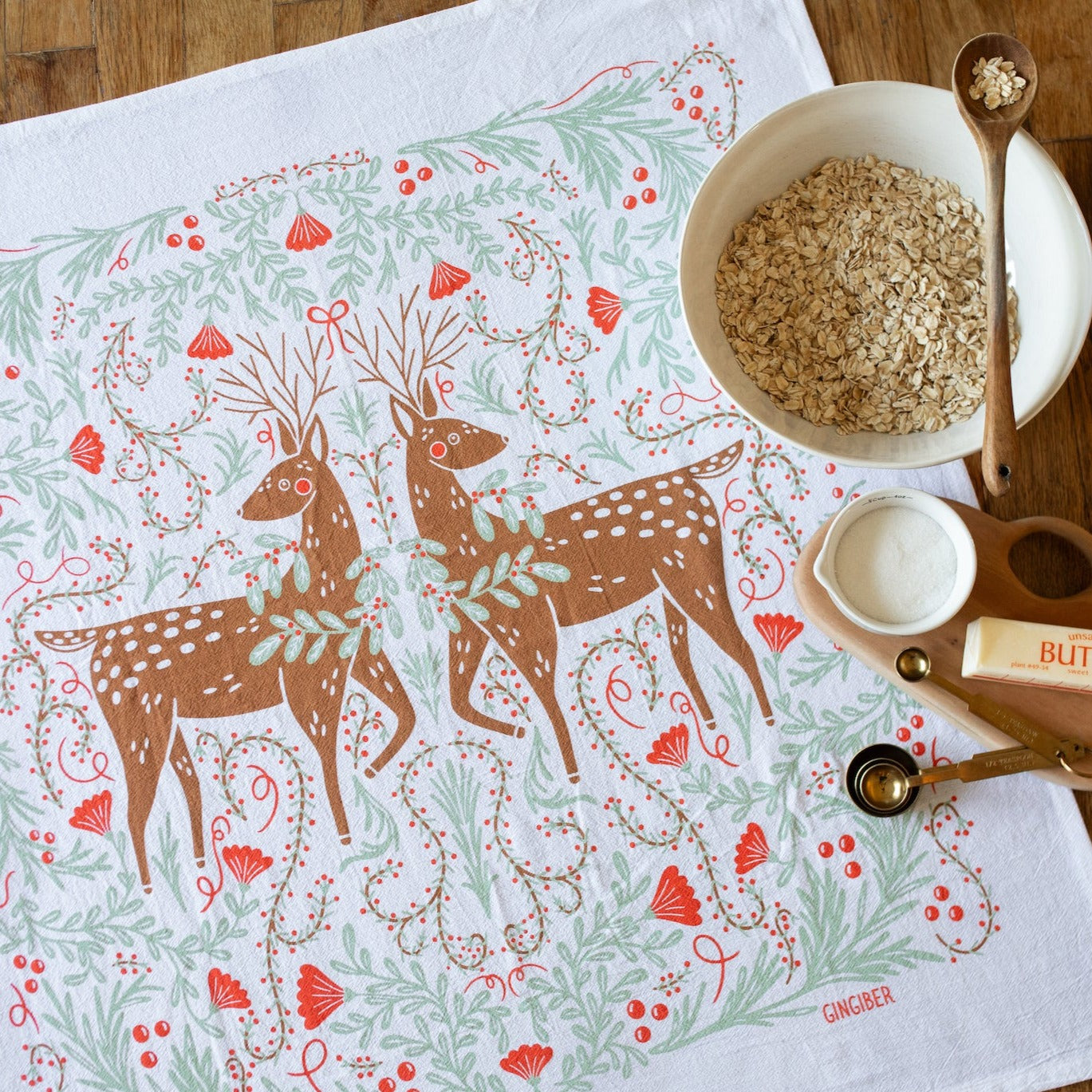 Deer Tea Towel