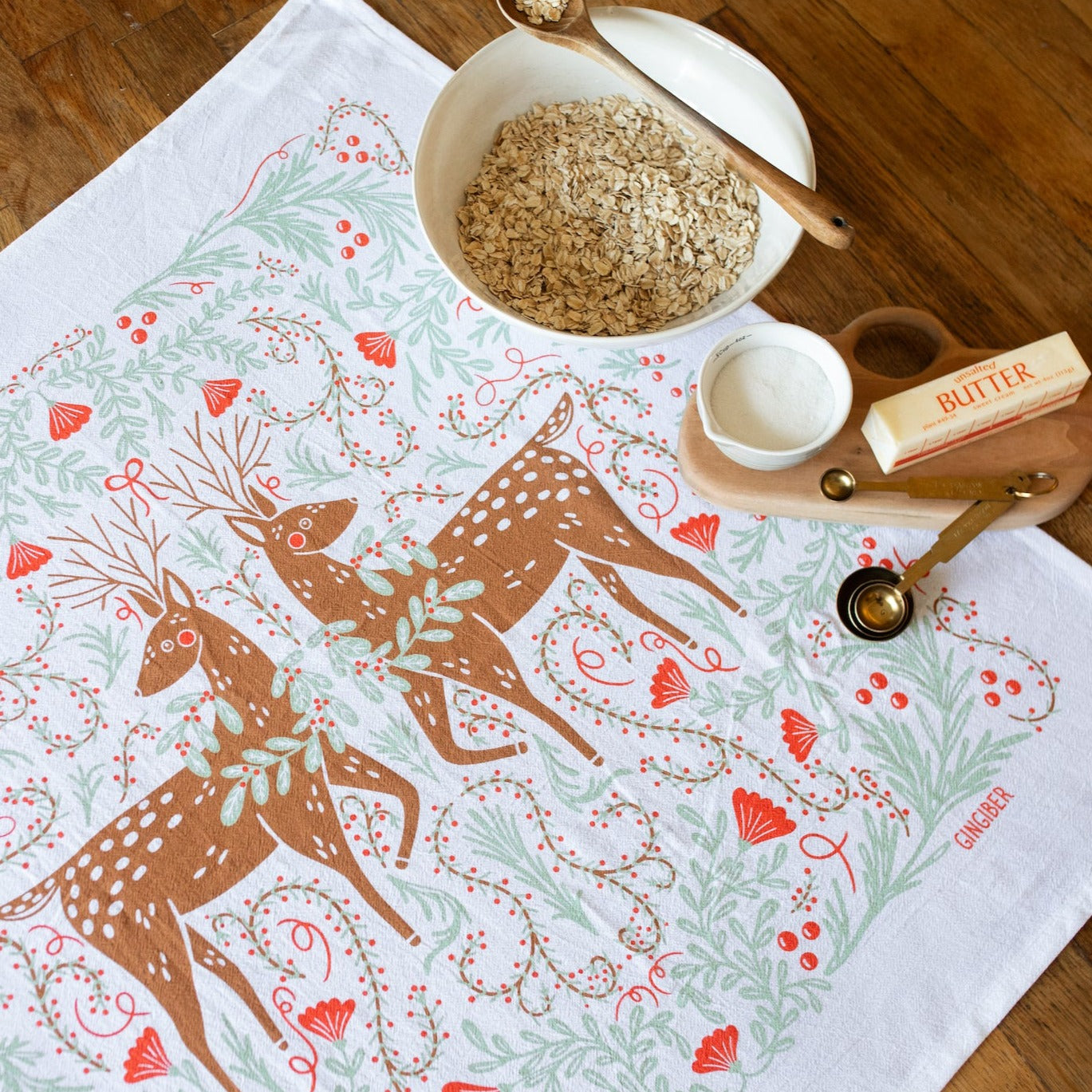 Deer Tea Towel