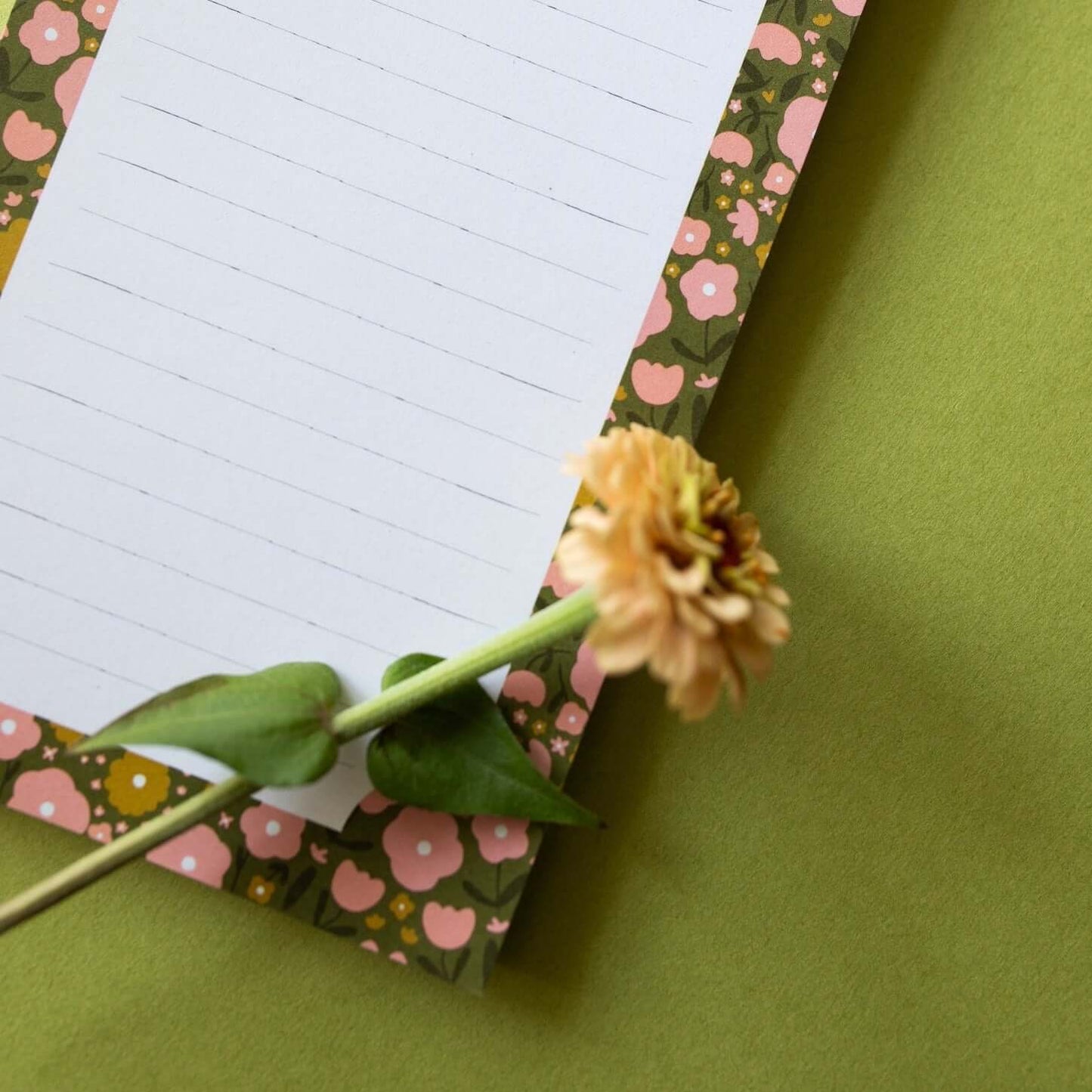 Green Peppy Petals Notepad