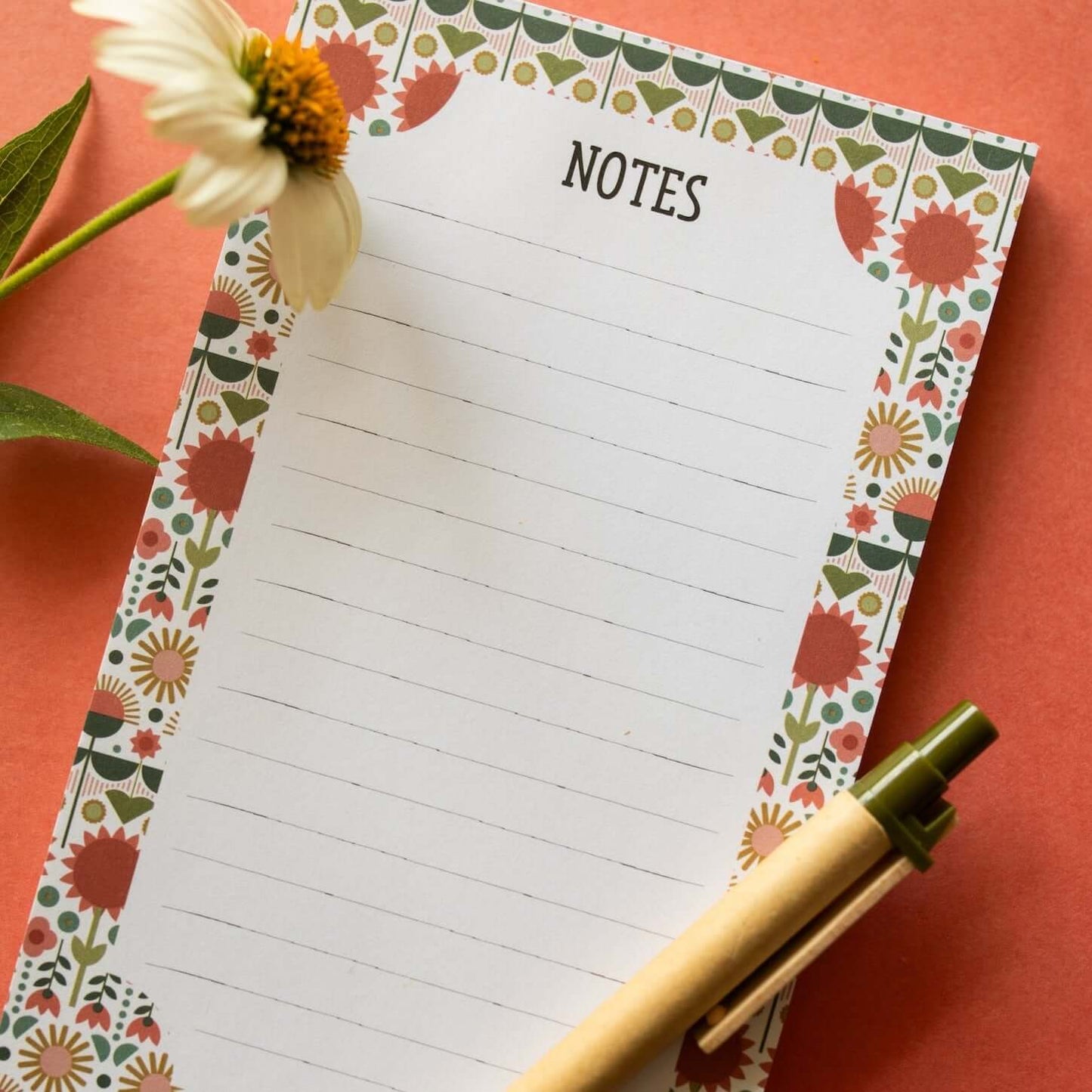 Popping Flowers Notepad