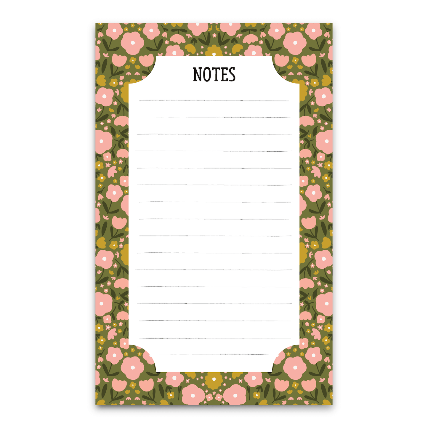 Green Peppy Petals Notepad