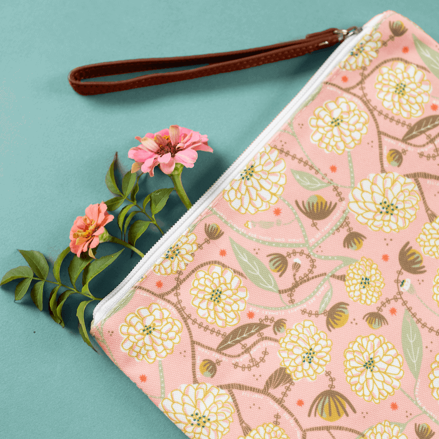 Pink Garden Pouch
