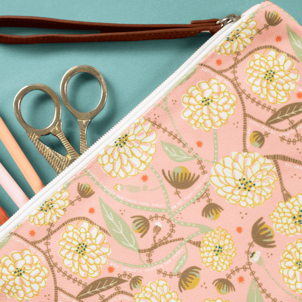 Pink Garden Pouch