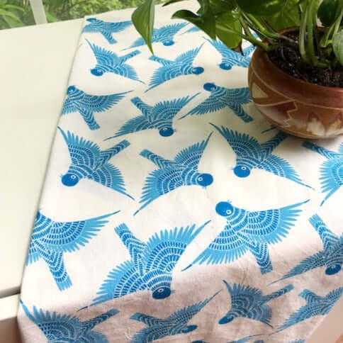 Bluebird Tea Towel