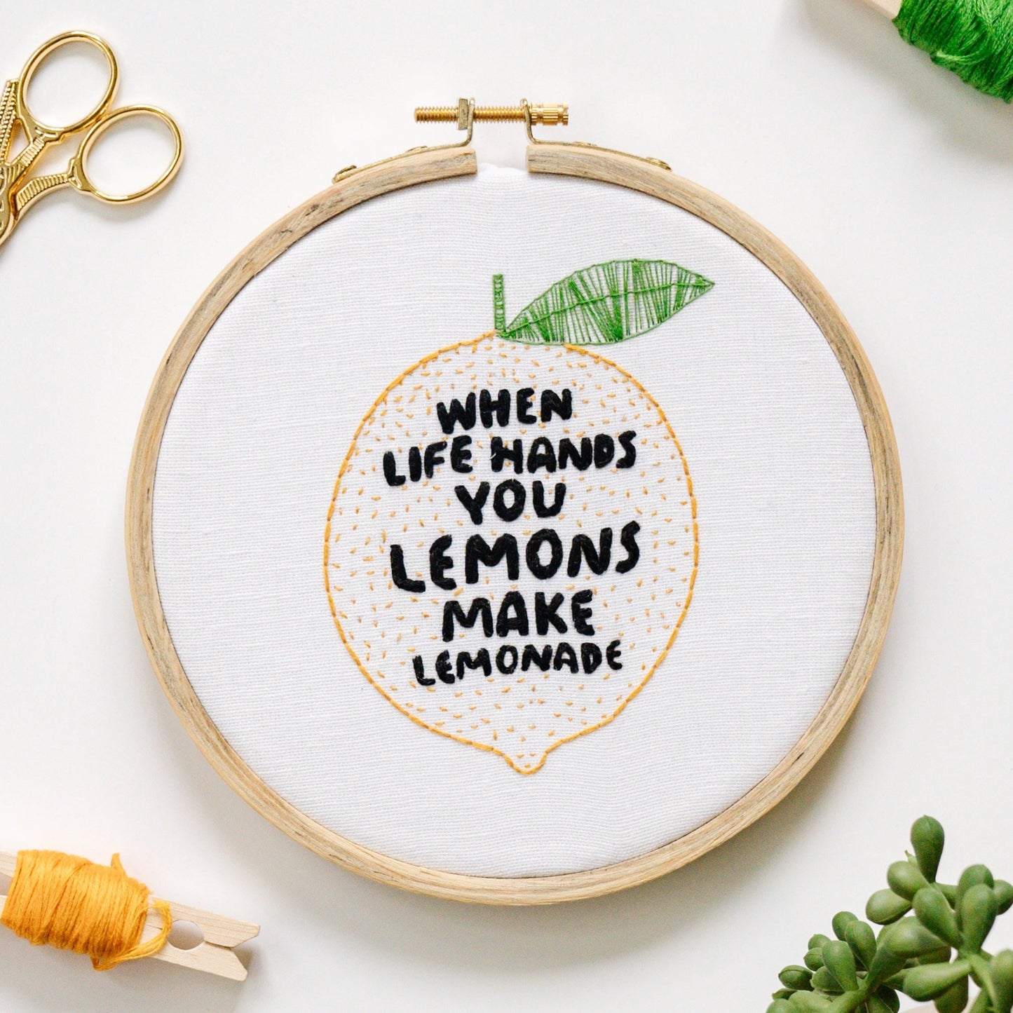 Lemonade Embroidery Kit