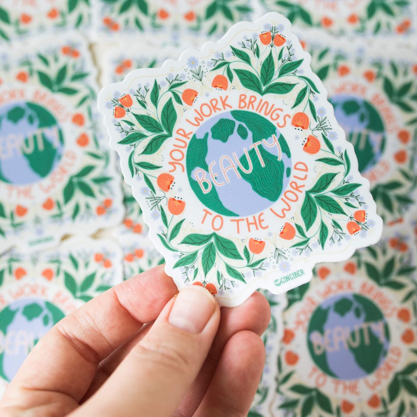 Your Work Brings Beauty Sticker