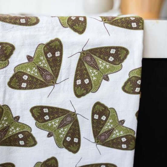 Moths Tea Towel