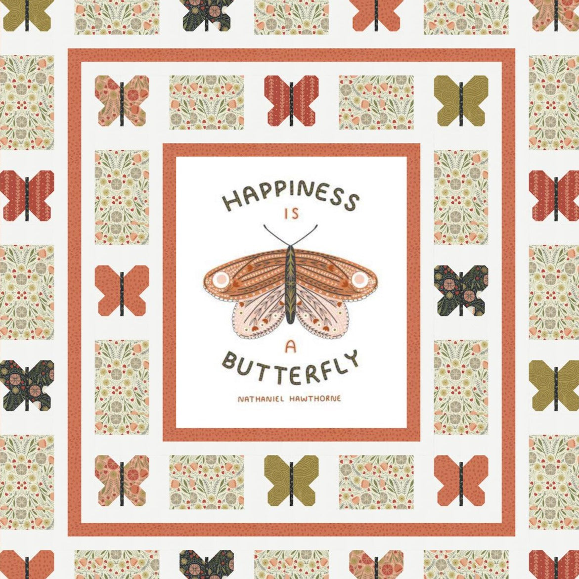 –　Happiness　PDF　Pattern　Gingiber　is　Butterfly　a　Quilt