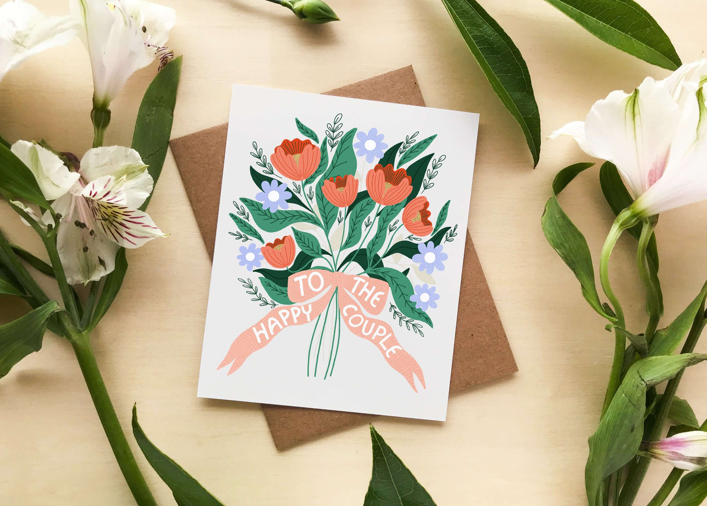 Happy Couple Bouquet Card