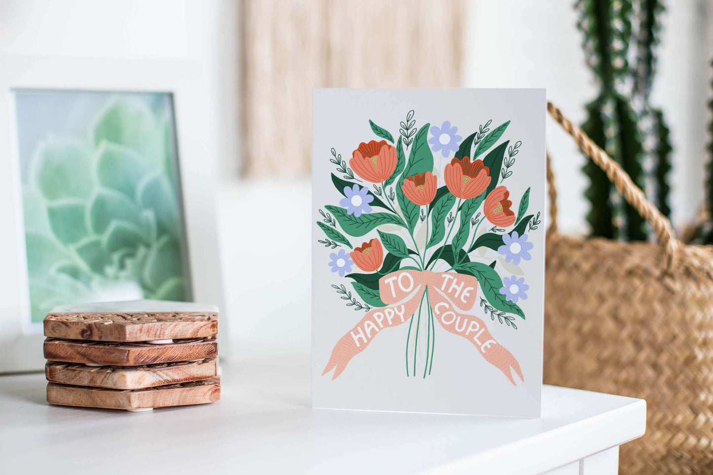 Happy Couple Bouquet Card