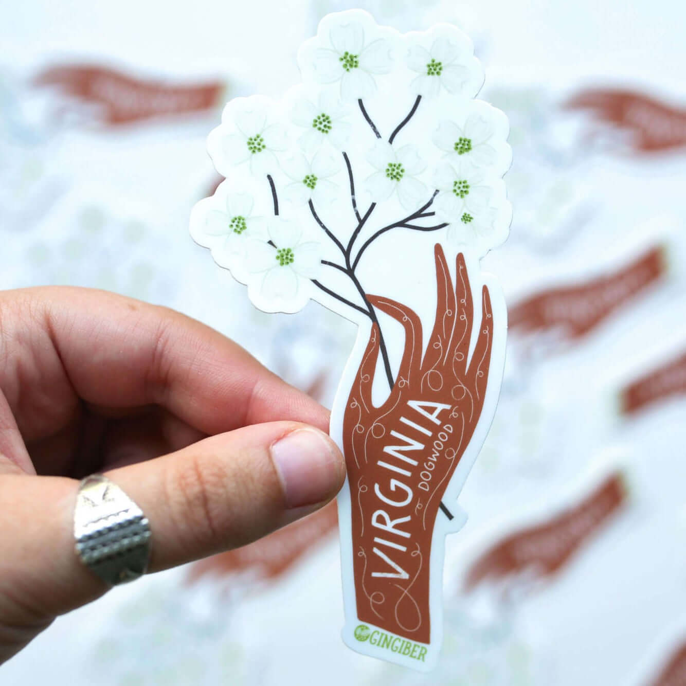 Vinyl flower stickers sales