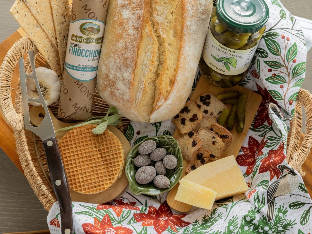 Tea Towel Gifts in a basket