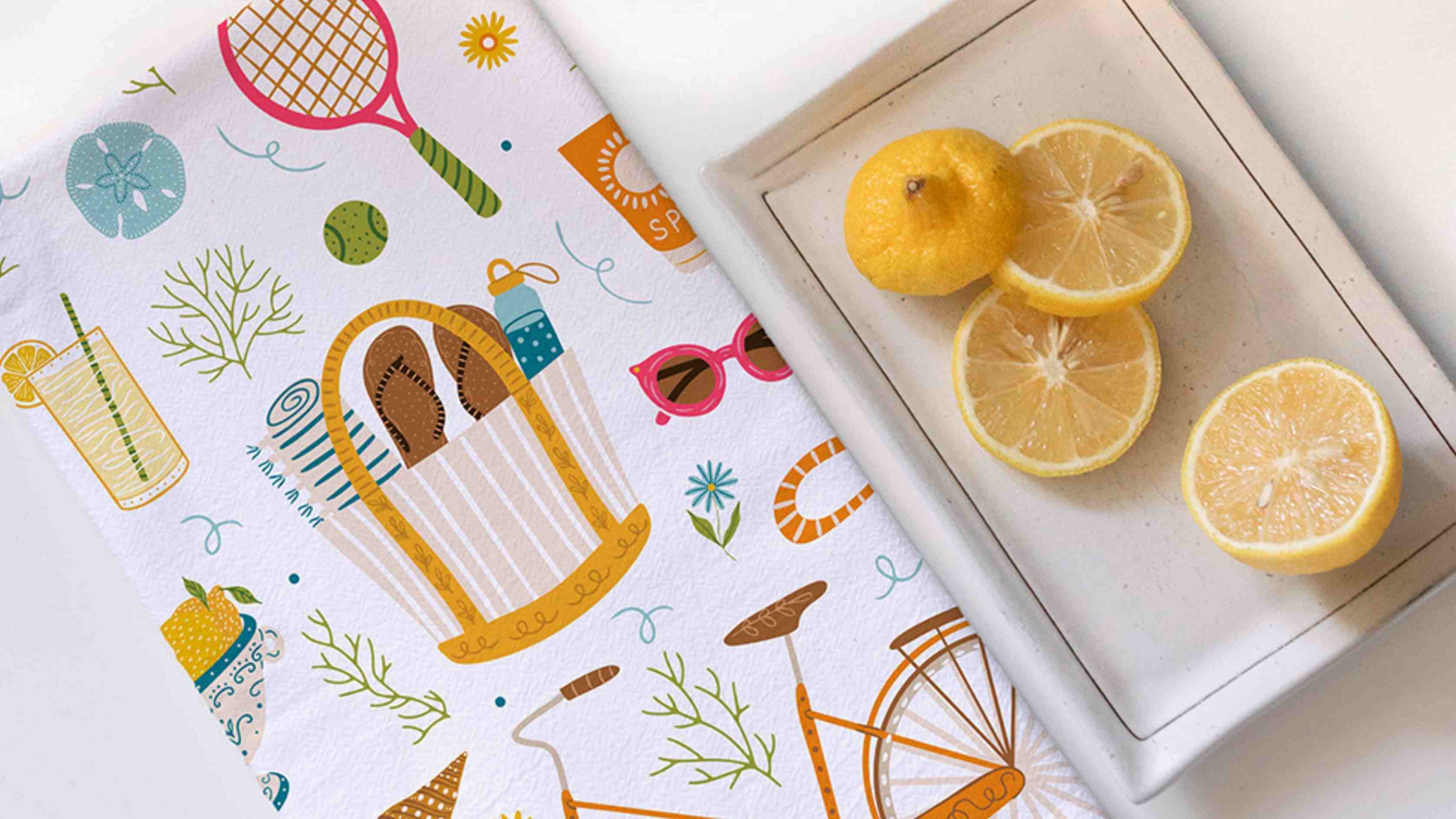 Monthly tea towel by Gingiber — a thoughtful subscription gift wrapped and ready to give