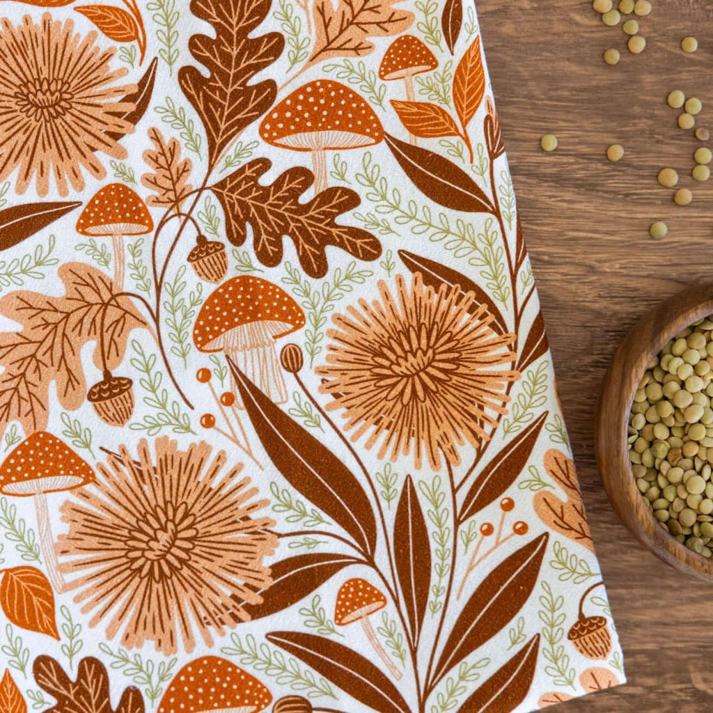 Mushroom Medley Tea Towel - Gingiber