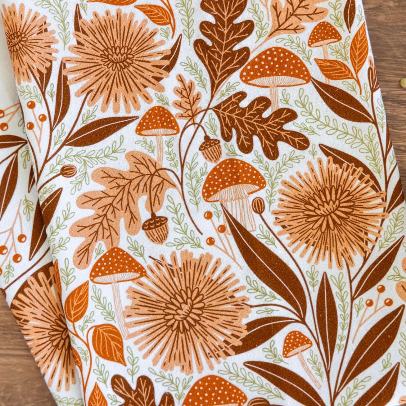 Mushroom Medley Tea Towel - Gingiber