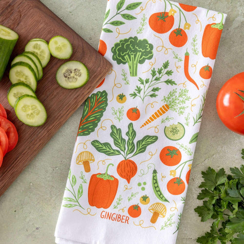 Vegetable Tea Towel - Gingiber