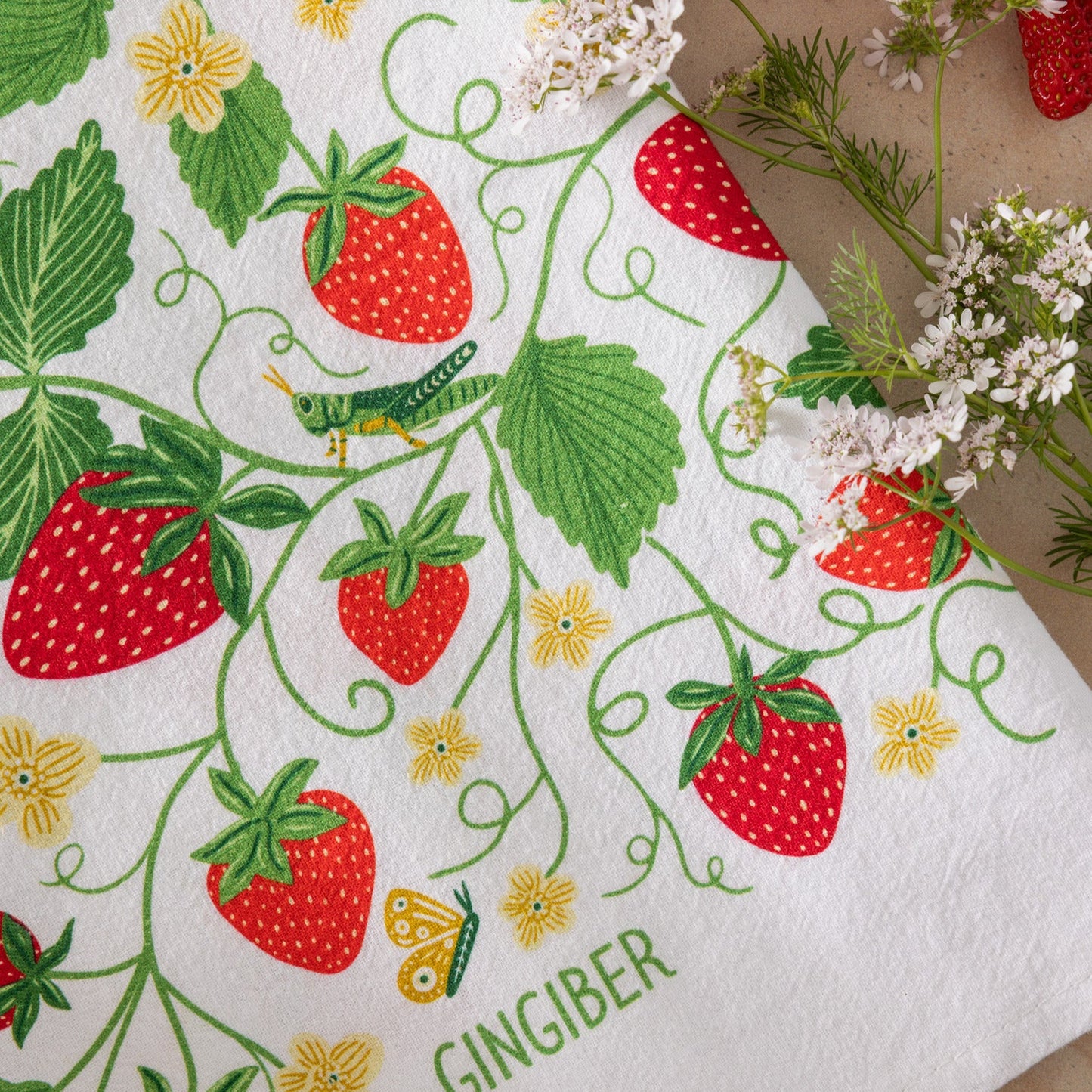Strawberry Fields Tea Towel - SAVE 16%