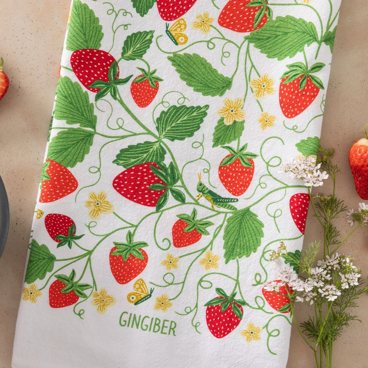 Strawberry Fields Tea Towel - SAVE 16%