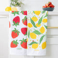 tea towel bundle with illustrated fruit designs 
