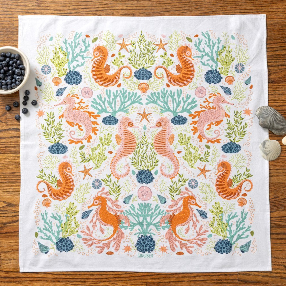 Limited Time Seahorse Tea Towel