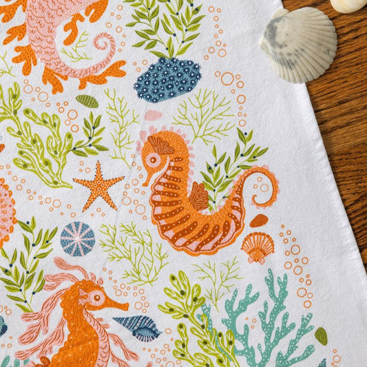 Limited Time Seahorse Tea Towel