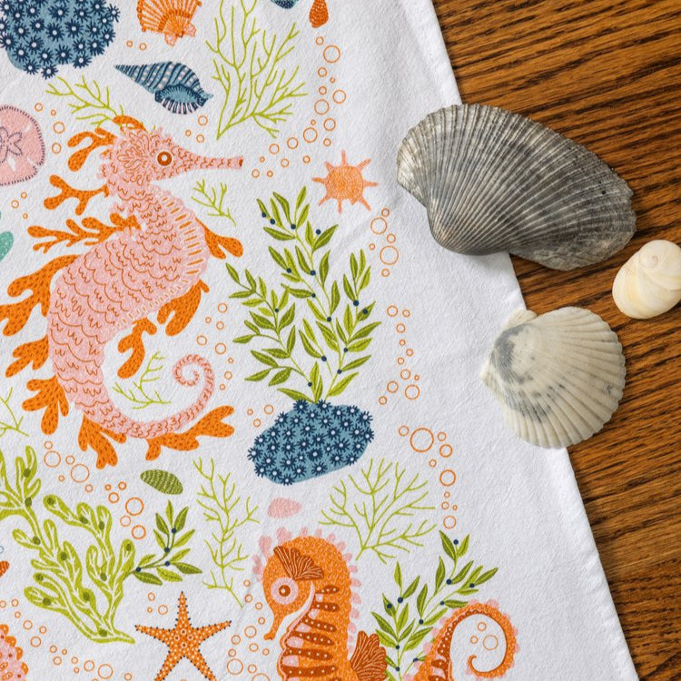 Seahorses Tea Towel - SAVE 16%