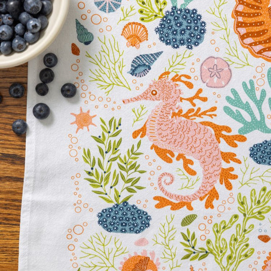 Seahorses Tea Towel - SAVE 16%