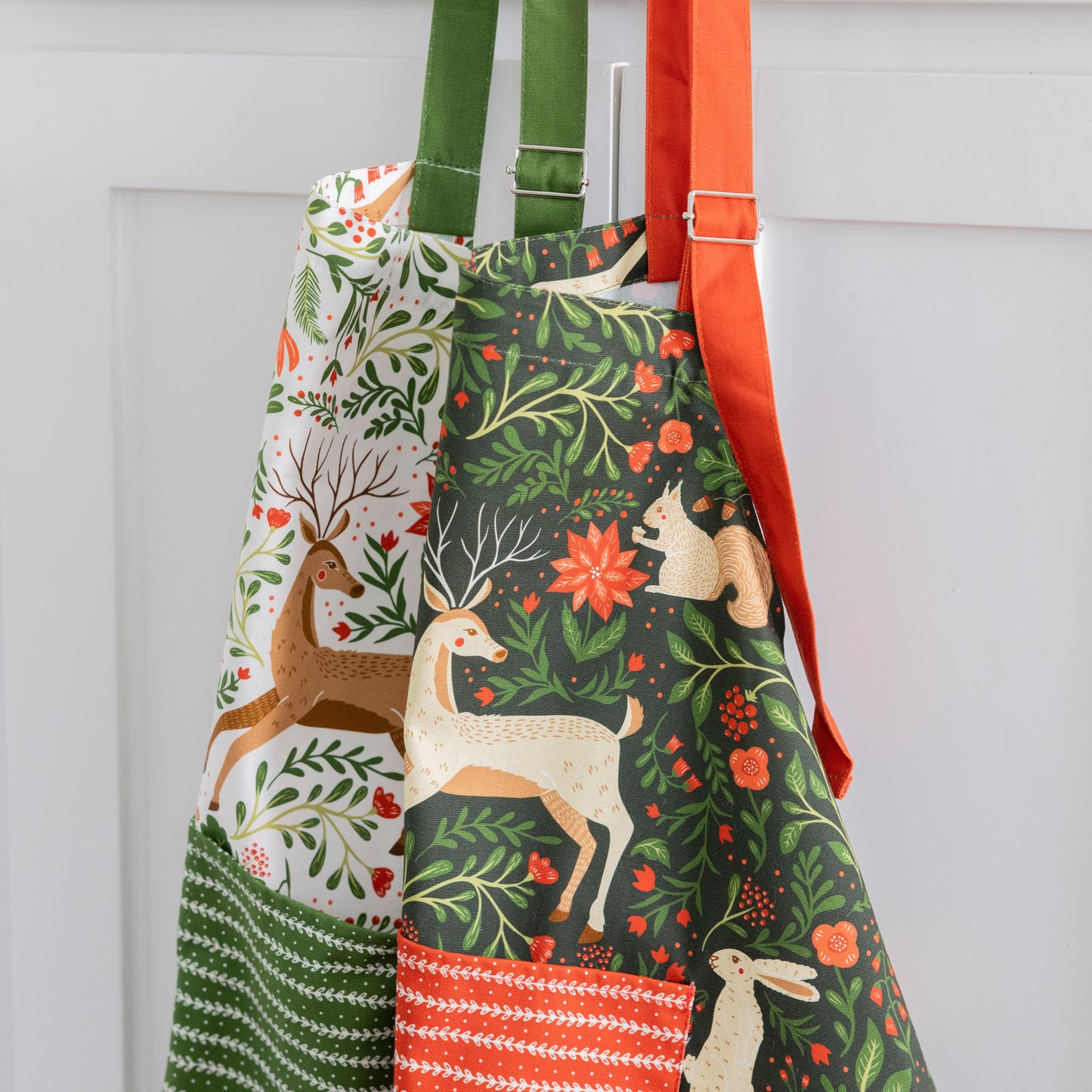Ivory Christmas Forest Apron