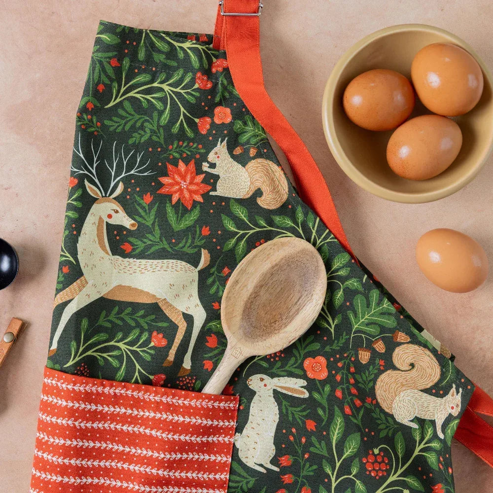 Evergreen Christmas Forest Apron (REDIRECT) - Gingiber
