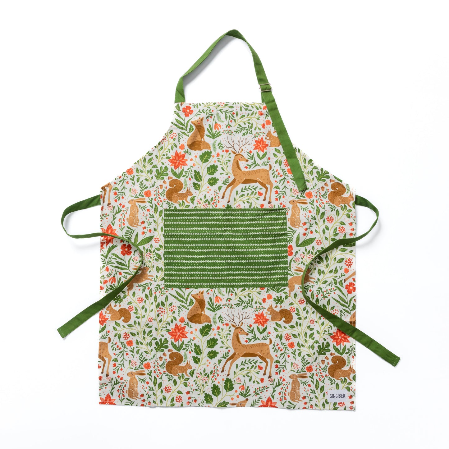 Ivory Christmas Forest Apron