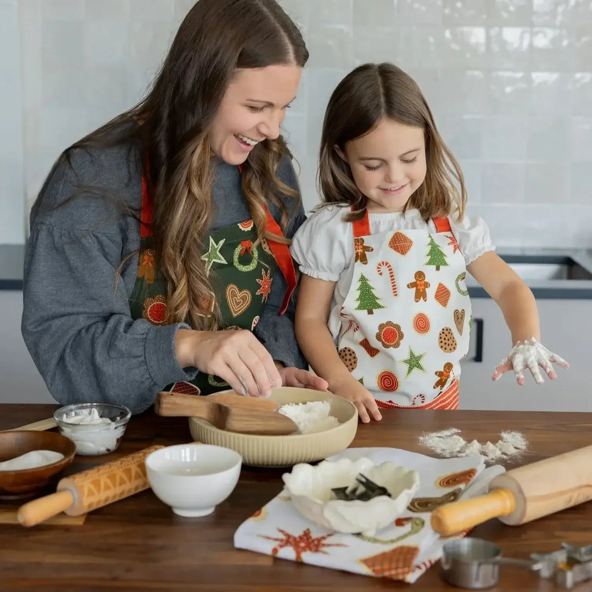 Adult Christmas Cookies Apron - Gingiber