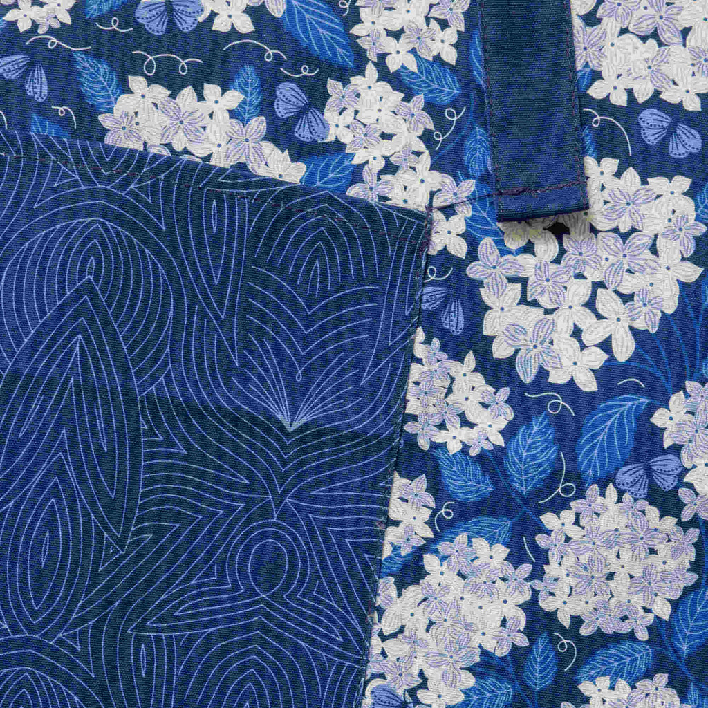 Dark Blue Hydrangea Apron