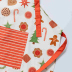 Adult Ivory Christmas Cookies Apron