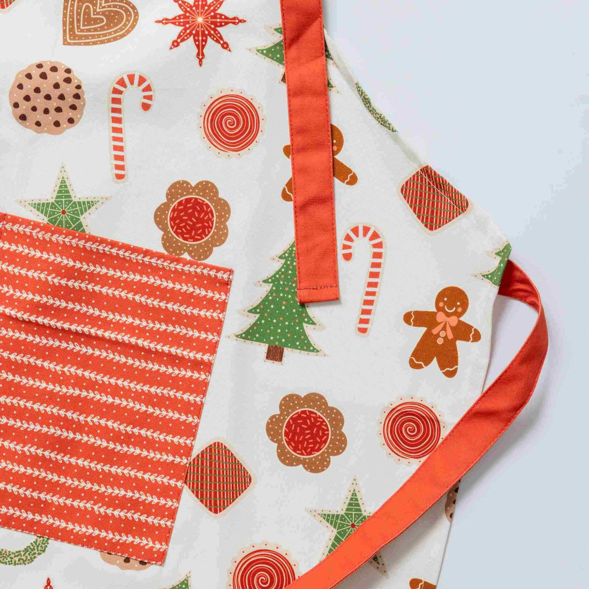 Adult Ivory Christmas Cookies Apron