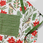 Poinsettia & Pine Apron