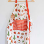 Adult Ivory Christmas Cookies Apron