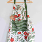 Poinsettia & Pine Apron