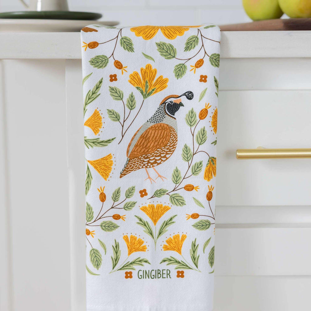 Quail Tea Towel