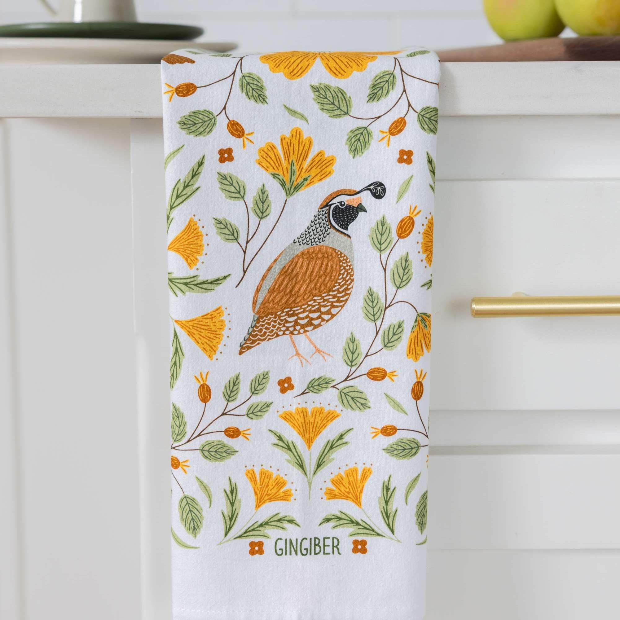 Quail Tea Towel