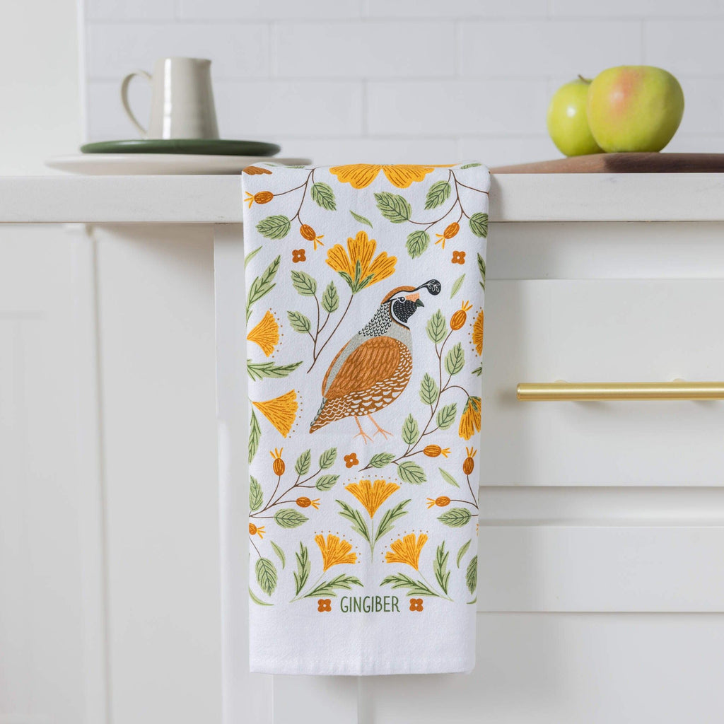 Quail Tea Towel