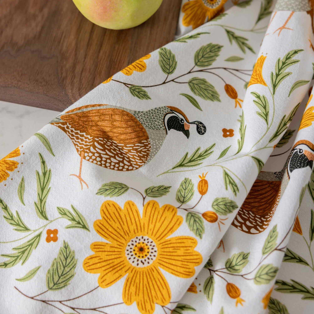 Quail Tea Towel