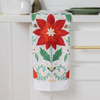 Christmas Poinsettia Tea Towel