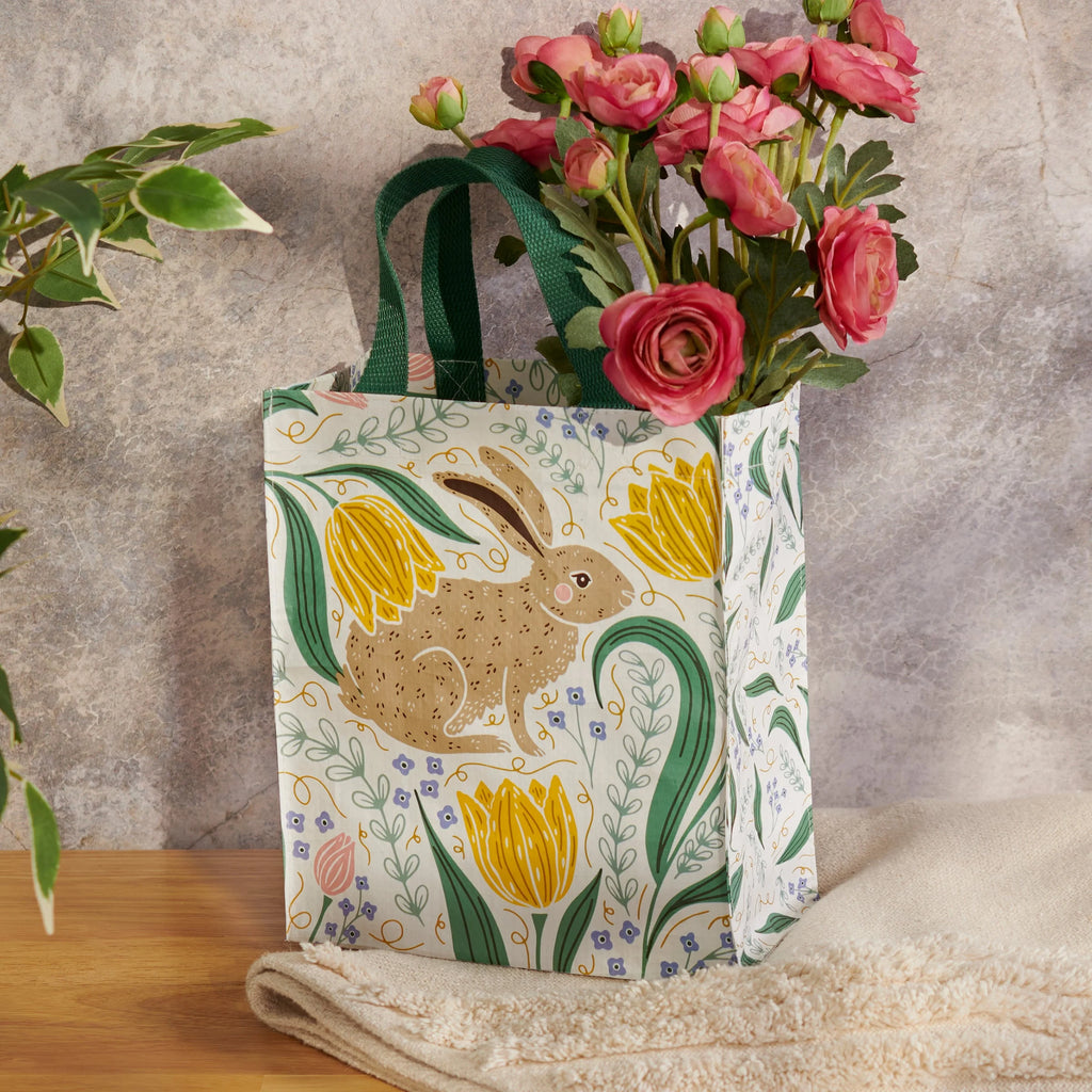 Rabbit Folk Art Tote Bag