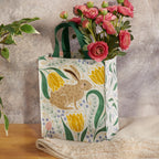 Rabbit Folk Art Tote Bag