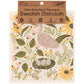 Swedish dishcloth with floral and bird design in packaging