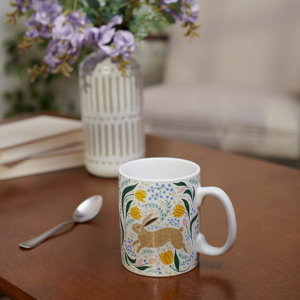 Rabbit Folk Art Mug