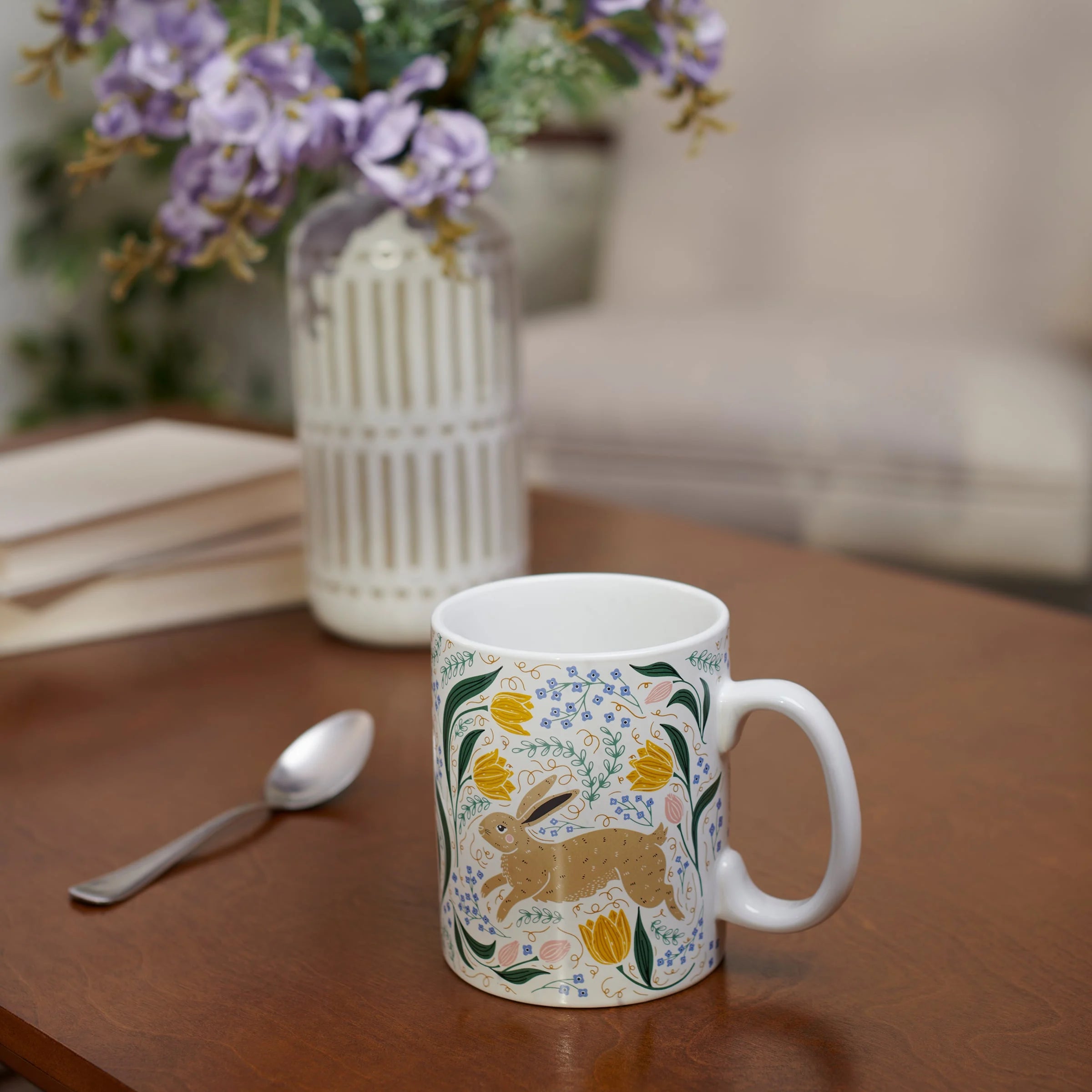 Rabbit Folk Art Mug