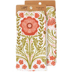 Poppies Folk Dish Towel