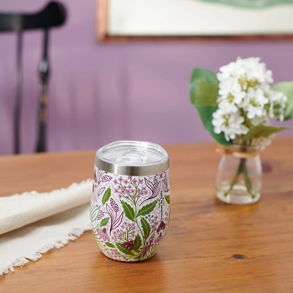 Purple Floral Tumbler
