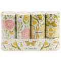 Pack of car tissues with floral and butterfly design on a white background